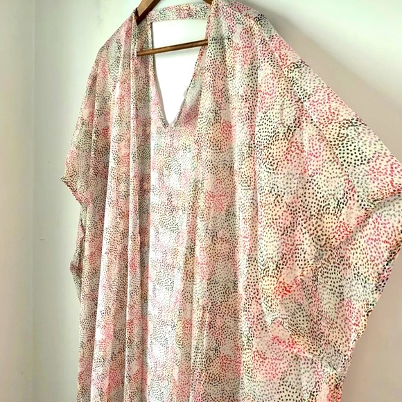 LC Lauren Conrad | Open Back Duster Lightweight One Size (OS) Polka Dot Print - Picture 5 of 7